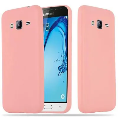 Immagine prodotto di Cadorabo custodia per Samsung Galaxy J3 2015 custodia protettiva in rosa custodia del telefono cellulare TPU custodia in silicone copertura