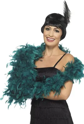 Image de Smiffys - Boa de plumes "Deluxe" SM3178 (Taille unique) (Pétrole)