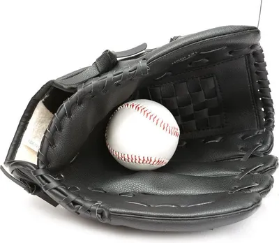 Immagine prodotto di INF Guanto Sportivo in Finto cuoio Rinforzata per Softball e Hockey Nero L