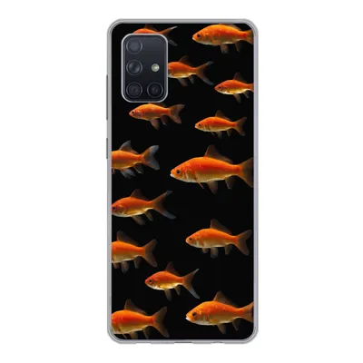 Produktbild von MuchoWow® Handyhülle Schutzhülle Hülle für Samsung Galaxy A51 Goldfisch - Tiere - Schwarz Silikon Softcase Handy Hülle - Schutzabdeckung