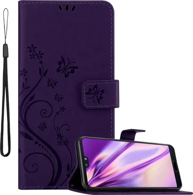 Obrázek produktu pro Cadorabo pouzdro pro Huawei P20 Protective Cover in Purple Pouzdro na mobil Flowers Flower