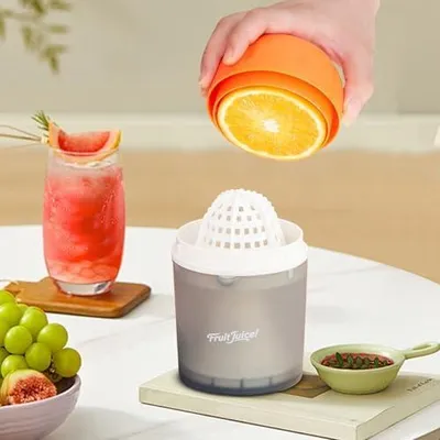Produktbild von Manuelle Handpresse für Zitrusfrüchte und Orangen | Zitruspresse für Grapefruit, Reise, Camping, Picknick, Haushalt und Bar