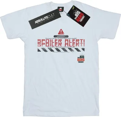 Image de The Big Bang Theory - T-shirt pour homme "Spoiler Alert" BI12945 (3XL) (Blanc)