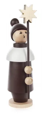 Produktbild von Holzfigur Kurrendefigur mit Stern Höhe 24,5cm NEU
