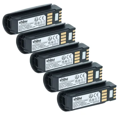 Produktbild von vhbw 5x Akku kompatibel mit Zebra MT2000, MT2070, MT2090 Barcodescanner POS (2400 mAh, 3,7 V, Li-Ion)