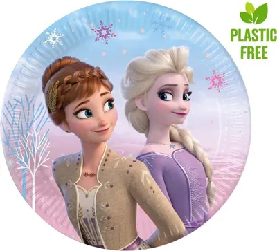 Zdjęcie produktu dla Talerzyki papierowe Kraina Lodu 2, Frozen 2 - 20 cm, 8 szt.