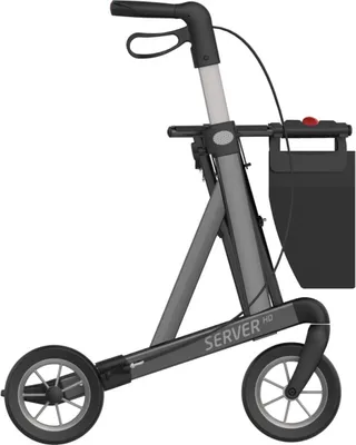 Produktbild von Rehasense XL-Rollator Server HD Graphit für bis 200kg Schwerlastrollator