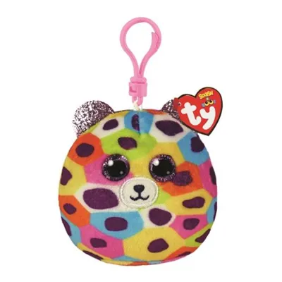 Produktbild von TY INC. Maskottchenschlüssel Ty Squish-a-Boos Giselle-Rainbow Leopart 8,5 cm 39564