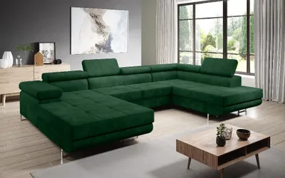 Produktbild von FurMeb24 - Ecksofa MANDANA U - LINKE SEITE , Sofa mit  Bettk€sten und Schlaffunktion - Kronos 19