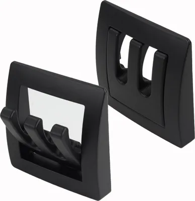 Produktbild von Garderobe Kleiderhaken Haken 3fach klappbar Wohnwagen Wohnmobil Caravan Camper Boot schwarz