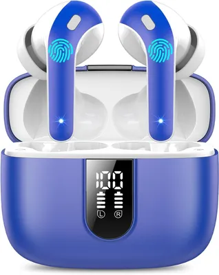 Produktbild von IKT In-Ear Kopfhörer Bluetooth 5.3, 50H Akkulaufzeit, ENC Noise Cancelling, IPX7 Wasserschutz, USB-C Ladecase