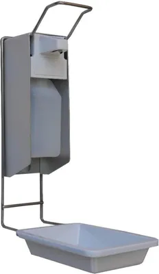 Produktbild von 1 Seifenspender Alu 500 ml Euronorm - KH - Leerflasche - Abtropfschale