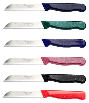 Produktbild von 6x SOLINGEN Messer Allzweckmesser MiX Flitter Obstmesser Sehr scharf Schälmesser