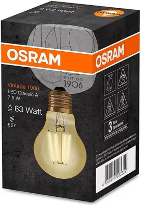 Image de Led Standard Ed. 1906 Clair Filament Or 7.5w éq 66 E27 Ch - Osram