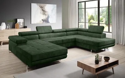 Produktbild von FurMeb24 - Ecksofa MANDANA U - LINKE SEITE , Sofa mit  Bettk€sten und Schlaffunktion - Kronos 14