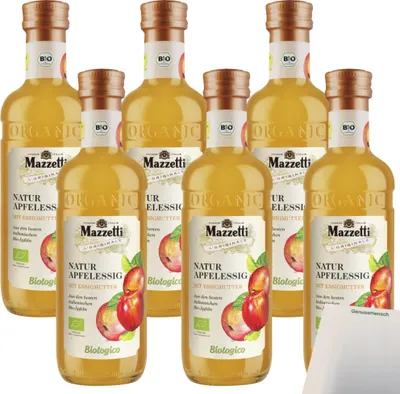 Produktbild von Mazzetti Apfelessig mit Essigmutter VPE (6x500ml Flasche) + usy Block