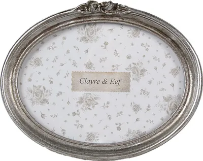 Image de Clayre & Eef Cadre photo 15x10 cm couleur argent Plastique