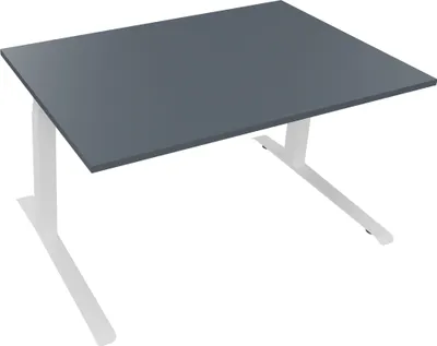 Produktbild von Sitz-/Stehtisch Kufe Doppels. Quad. B1400xT900xH645-1275 ws/Lavagrau