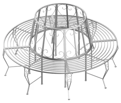 Produktbild von Baumbank Rundbank 360° Gartenbank Sitzbank Baum Bank Metall ∅160cm