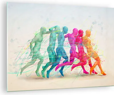 Produktbild von Bilder auf glas - Spieler Ziel tröpfeln Energie - 70x50cm - Glasbilder - Wandbilder - Kunstdruck - zum Aufhängen bereit - Wanddekoration aus Glas - Glas Bilder - Wandbild auf Glas - GAA70x50-3177