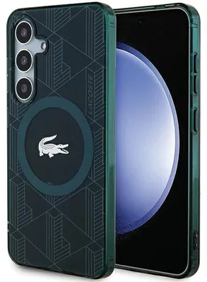 Zdjęcie produktu dla Etui Lacoste Blend Monogram MagSafe do Samsung Galaxy S24 zielony