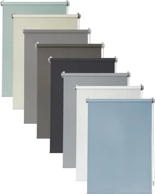 Produktbild von Deco4Me Thermo-Verdunkelungsrollo Klemmfix ohne Bohren – Blackout mit Thermo-Effekt – Hellblau, 80 x 160 cm