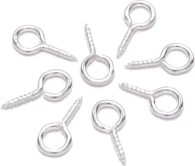 Immagine prodotto di 200 aghi con occhiello a vite, chiari, lucidi, levigati a mano, lucidati, disponibili in diversi colori per la creazione di gioielli, argento