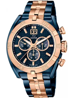 A close-up studio shot of a men's wristwatch.