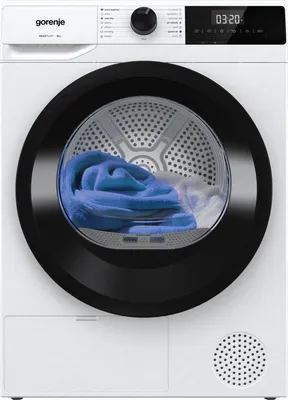 Zdjęcie produktu dla Gorenje DHNE82, Wolnostojący, Od przodu, Pompa grzewcza, Biały, Przyciski, Obrotowy, Prawy