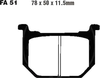 Produktbild von Bremsbeläge Vorderrad für Suzuki GSX 750 L Baujahr 1980-1981 Bremsklotz von EBC - Neu