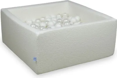 Produktbild von Trockenpool 90x90x40 Boucle White 400 Bälle: weiß, perl