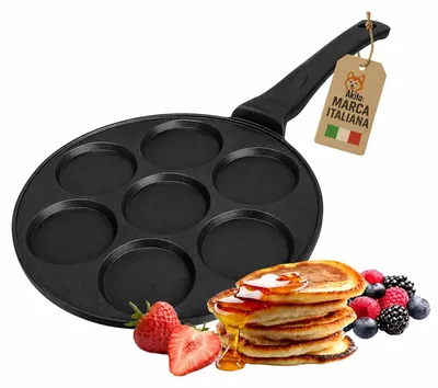 Immagine prodotto di Akitaink Padella Pancake 26 cm 7 Stampi Antiaderente Induzione