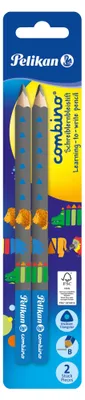 Produktbild von Pelikan 811187, B, Blau, Dreieckig, Sichtverpackung, 2 Stück(e)