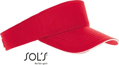 Obrázek produktu pro SOLs 01196 | Uni kšiltovka Ace / suchý zip - Barva: červená/bílá - Velikost: jedna velikost