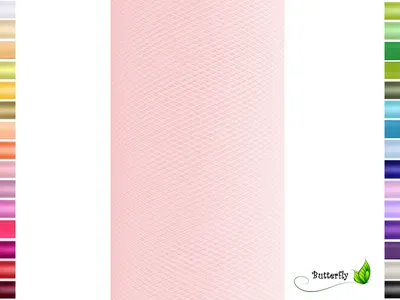 Produktbild von 9m Rolle Tüll 50cm, Farbauswahl:rose 123 / zartrosa / hellrosa