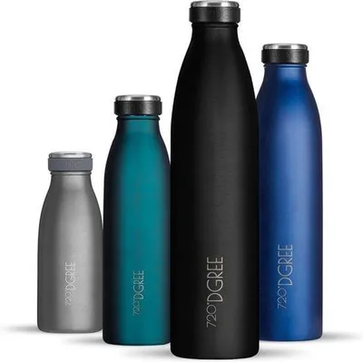 Produktbild von Stahlhydrierender Trinkflasche - 1L - BPA-frei, leckfrei, für Säure geeignet - Thermosflasche für Sport, Uni, Schule, Fitness, Outdoor, Camping