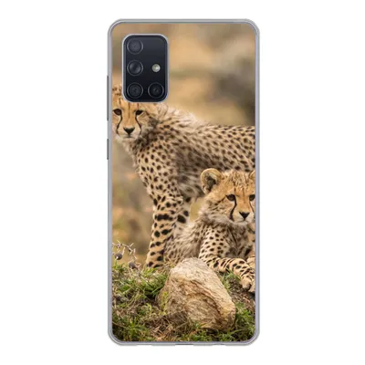 Produktbild von MuchoWow® Handyhülle Schutzhülle Hülle für Samsung Galaxy A51 Leopard - Jungtier - Natur Silikon Softcase Handy Hülle - Schutzabdeckung