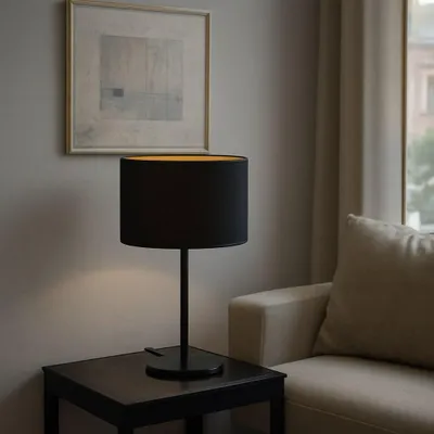 Immagine prodotto di Lampada da tavolo ALICE nera 1xE27x60W in tessuto, dimensioni: 40x23x23 cm, IP20, Nowodvorski Lighting
