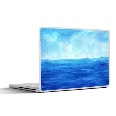 Produktbild von MuchoWow® Laptop Aufkleber Sticker Cover Meer - Aquarell - Himmel 30x21 cm - Sticker für Laptop - Selbstklebend