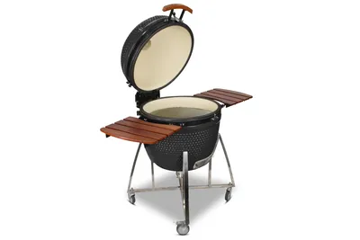 Produktbild von Kamado CL-26 Profi Keramik Grill Schwarz, Grilldurchmesser 66cm, Grillrostdurchmesser 57cm, BBQ Grillei Holzkohlegrill Grill Keramikgrill