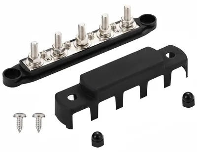 Stromverteilerblock 5-fach M8 12-48V 300A für Kfz, Boote