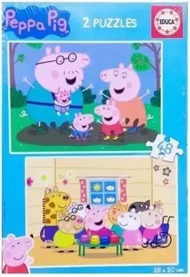 Immagine prodotto di Puzzle, EDUCA Peppa Pig, 2 x 48 pezzi, dai 4 anni in su