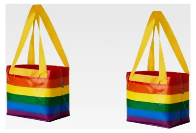 Produktbild von Wiederverwendbare Tasche, mehrfarbig, 27 x 27 cm, 2 Stück