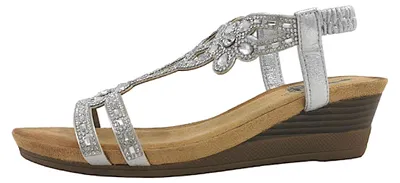 Produktbild von 2 Go Fashion  Damenschuhe Sandalette Silber Freizeit, Schuhgröße:37 EU