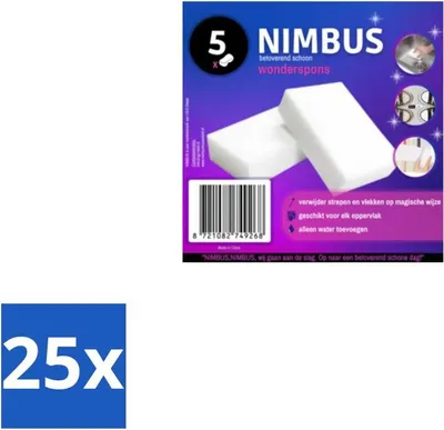 Obrázek produktu pro NIMBUS – houba na čištění ran – melaminová houba – výhodné balení – výhodné balení – 25 kusů