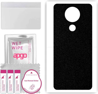 Produktbild von apgo Rückseite Schutzfolie, Skin, kompatibel mit Blackview A80s, Hinten Displayschutzfolie aus Vinylfolie, kratzfest, einfache Montage - Mattschwarz