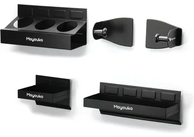 Image de Étagère magnétique pour outils, ensemble de 4 pièces, noire