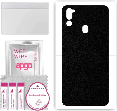 Produktbild von apgo Rückseite Schutzfolie, Skin, kompatibel mit Samsung Galaxy M21 2021, Hinten Displayschutzfolie aus Vinylfolie, kratzfest, einfache Montage - Mattschwarz