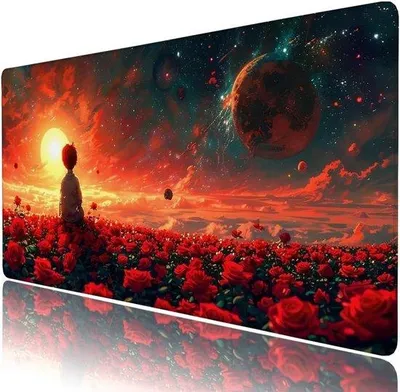 Productafbeelding van Grote XXL Gaming Muismat met Rubber Onderlaag, Waterdicht en Antislip, Perfect voor Toetsenbord en Gaming Setup 500 x 250 x 3 mm