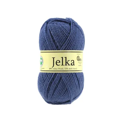 50g Strickgarn Jelka m. 28% Wolle veredelt, Strickwolle, blau